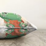 - Sonil-K6622-Gorsel-2 - Realhomes  Sevimli Yeşil Yavru Dinozor Çocuk Odası Dijital Baskılı Dekoratif Raşel Kadife Yastık Kırlent Kılıfı Realhomes