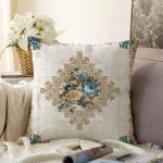 - Sonil-K703-Gorsel - Realhomes Etnik Kilim Desenli Özel Tasarım Dijital Baskılı Raşel Kadife Yastık Kırlent Kılıfı Realhomes