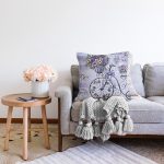 - Sonil-K709-Gorsel-1 - Realhomes  Bisiklet Ve Çiçek Figürlü Özel Tasarım Dijital Baskılı Modern Raşel Kadife Yastık Kırlent Kılıfı Realhomes