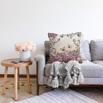 - Sonil-K711-Gorsel-1 - Realhomes Çiçek Ve Kelebek Temalı Özel Tasarım Dijital Baskılı Modern Raşel Kadife Yastık Kırlent Kılıfı Realhomes