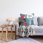 London Modern Bayan Dijital Baskılı Dekoratif Raşel Kadife Yastık Kırlent Kılıfı Realhomes
