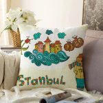 - Sonil-K88-Gorsel - Realhomes  İstanbul Temalı Dijital Baskılı Dekoratif Raşel Kadife Yastık Kırlent Kılıfı Realhomes