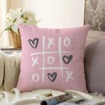Sevgililer Günü Temalı Özel Tasarım Dijital Baskılı Modern Raşel Kadife Yastık Kırlent Kılıfı Realhomes