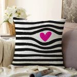 Sevgililer Günü Temalı Özel Tasarım Dijital Baskılı Modern Şönil Yastık Kırlent Kılıfı Realhomes