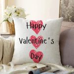 Sevgililer Günü Temalı Özel Tasarım Dijital Baskılı Modern Raşel Kadife Yastık Kırlent Kılıfı Realhomes