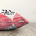 Sevgililer Günü Temalı Özel Tasarım Dijital Baskılı Modern Raşel Kadife Yastık Kırlent Kılıfı Realhomes