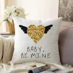 - Sonil-K9029-Gorsel - Realhomes  Sevgililer Günü Temalı Özel Tasarım Dijital Baskılı Modern Raşel Kadife Yastık Kırlent Kılıfı Realhomes