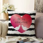 - Sonil-K9030-Gorsel - Realhomes  Sevgililer Günü Temalı Özel Tasarım Dijital Baskılı Modern Raşel Kadife Yastık Kırlent Kılıfı Realhomes