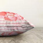 Sevgililer Günü Temalı Özel Tasarım Dijital Baskılı Modern Raşel Kadife Yastık Kırlent Kılıfı Realhomes