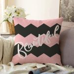 Sevgililer Günü Temalı Özel Tasarım Dijital Baskılı Modern Raşel Kadife Yastık Kırlent Kılıfı Realhomes