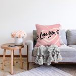 - Sonil-K9043-Gorsel-1 - Realhomes  Sevgililer Günü Temalı Özel Tasarım Dijital Baskılı Modern Raşel Kadife Yastık Kırlent Kılıfı Realhomes