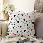 - Sonil-K9050-Gorsel - Realhomes  Sevgililer Günü Temalı Özel Tasarım Dijital Baskılı Modern Raşel Kadife Yastık Kırlent Kılıfı Realhomes