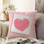 Sevgililer Günü Temalı Özel Tasarım Dijital Baskılı Modern Raşel Kadife Yastık Kırlent Kılıfı Realhomes