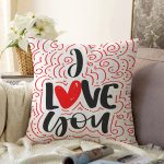 - Sonil-K9080-Gorsel - Realhomes Sevgililer Günü Temalı Özel Tasarım Dijital Baskılı Modern Raşel Kadife Yastık Kırlent Kılıfı Realhomes