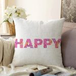 Sevgililer Günü Temalı Özel Tasarım Dijital Baskılı Modern Raşel Kadife Yastık Kırlent Kılıfı Realhomes