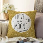 Sevgililer Günü Temalı Özel Tasarım Dijital Baskılı Modern Raşel Kadife Yastık Kırlent Kılıfı Realhomes