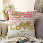 - Sonil-K9102-Gorsel - Realhomes  Sevgililer Günü Temalı Özel Tasarım Dijital Baskılı Modern Raşel Kadife Yastık Kırlent Kılıfı Realhomes