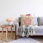 Sevgililer Günü Temalı Özel Tasarım Dijital Baskılı Modern Şönil Yastık Kırlent Kılıfı Realhomes