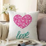 - Sonil-K9110-Gorsel - Realhomes  Sevgililer Günü Temalı Özel Tasarım Dijital Baskılı Modern Raşel Kadife Yastık Kırlent Kılıfı Realhomes