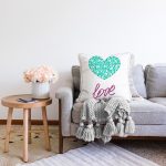 Sevgililer Günü Temalı Özel Tasarım Dijital Baskılı Modern Raşel Kadife Yastık Kırlent Kılıfı Realhomes