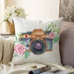 Sevgililer Günü Temalı Özel Tasarım Dijital Baskılı Modern Raşel Kadife Yastık Kırlent Kılıfı Realhomes