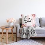 Sevgililer Günü Temalı Özel Tasarım Dijital Baskılı Modern Raşel Kadife Yastık Kırlent Kılıfı Realhomes