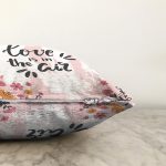 Sevgililer Günü Temalı Özel Tasarım Dijital Baskılı Modern Raşel Kadife Yastık Kırlent Kılıfı Realhomes