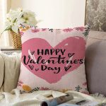 Sevgililer Günü Temalı Özel Tasarım Dijital Baskılı Modern Raşel Kadife Yastık Kırlent Kılıfı Realhomes