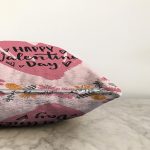 Sevgililer Günü Temalı Özel Tasarım Dijital Baskılı Modern Raşel Kadife Yastık Kırlent Kılıfı Realhomes