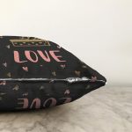 Sevgililer Günü Temalı Özel Tasarım Dijital Baskılı Modern Raşel Kadife Yastık Kırlent Kılıfı Realhomes