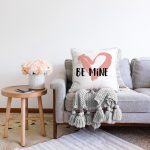 Sevgililer Günü Temalı Özel Tasarım Dijital Baskılı Modern Raşel Kadife Yastık Kırlent Kılıfı Realhomes