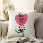 - Sonil-K9148-Gorsel - Realhomes Sevgililer Günü Temalı Özel Tasarım Dijital Baskılı Modern Raşel Kadife Yastık Kırlent Kılıfı Realhomes