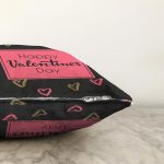 Sevgililer Günü Temalı Özel Tasarım Dijital Baskılı Modern Raşel Kadife Yastık Kırlent Kılıfı Realhomes