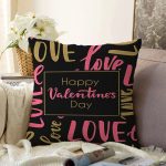 - Sonil-K9161-Gorsel - Realhomes  Sevgililer Günü Temalı Özel Tasarım Dijital Baskılı Modern Raşel Kadife Yastık Kırlent Kılıfı Realhomes