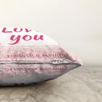 Sevgililer Günü Temalı Özel Tasarım Dijital Baskılı Modern Raşel Kadife Yastık Kırlent Kılıfı Realhomes