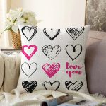 - Sonil-K9166-Gorsel - Realhomes Sevgililer Günü Temalı Özel Tasarım Dijital Baskılı Modern Raşel Kadife Yastık Kırlent Kılıfı Realhomes