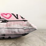 Sevgililer Günü Temalı Özel Tasarım Dijital Baskılı Modern Raşel Kadife Yastık Kırlent Kılıfı Realhomes