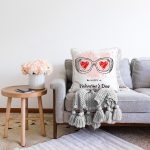 Sevgililer Günü Temalı Özel Tasarım Dijital Baskılı Modern Şönil Yastık Kırlent Kılıfı Realhomes