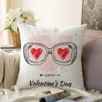 Sevgililer Günü Temalı Özel Tasarım Dijital Baskılı Modern Şönil Yastık Kırlent Kılıfı Realhomes