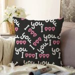 - Sonil-K9179-Gorsel - Realhomes Sevgililer Günü Temalı Özel Tasarım Dijital Baskılı Modern Raşel Kadife Yastık Kırlent Kılıfı Realhomes