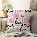 - Sonil-K9180-Gorsel - Realhomes  Sevgililer Günü Temalı Özel Tasarım Dijital Baskılı Modern Raşel Kadife Yastık Kırlent Kılıfı Realhomes