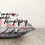 Sevgililer Günü Temalı Özel Tasarım Dijital Baskılı Modern Raşel Kadife Yastık Kırlent Kılıfı Realhomes