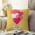 - Sonil-K9200-Gorsel - Realhomes  Sevgililer Günü Temalı Özel Tasarım Dijital Baskılı Modern Şönil Yastık Kırlent Kılıfı Realhomes