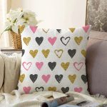 - Sonil-K9204-Gorsel - Realhomes  Sevgililer Günü Temalı Özel Tasarım Dijital Baskılı Modern Raşel Kadife Yastık Kırlent Kılıfı Realhomes