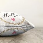 Sevgililer Günü Temalı Özel Tasarım Dijital Baskılı Modern Raşel Kadife Yastık Kırlent Kılıfı Realhomes