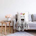 Sevgililer Günü Temalı Özel Tasarım Dijital Baskılı Modern Raşel Kadife Yastık Kırlent Kılıfı Realhomes