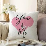 - Sonil-K9209-Gorsel - Realhomes Sevgililer Günü Temalı Özel Tasarım Dijital Baskılı Modern Şönil Yastık Kırlent Kılıfı Realhomes