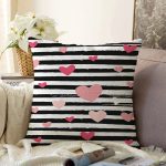 - Sonil-K9222-Gorsel - Realhomes Sevgililer Günü Temalı Özel Tasarım Dijital Baskılı Modern Raşel Kadife Yastık Kırlent Kılıfı Realhomes