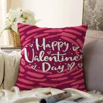 - Sonil-K9224-Gorsel - Realhomes Sevgililer Günü Temalı Özel Tasarım Dijital Baskılı Modern Şönil Yastık Kırlent Kılıfı Realhomes