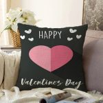 - Sonil-K9232-Gorsel - Realhomes  Sevgililer Günü Temalı Özel Tasarım Dijital Baskılı Modern Raşel Kadife Yastık Kırlent Kılıfı Realhomes